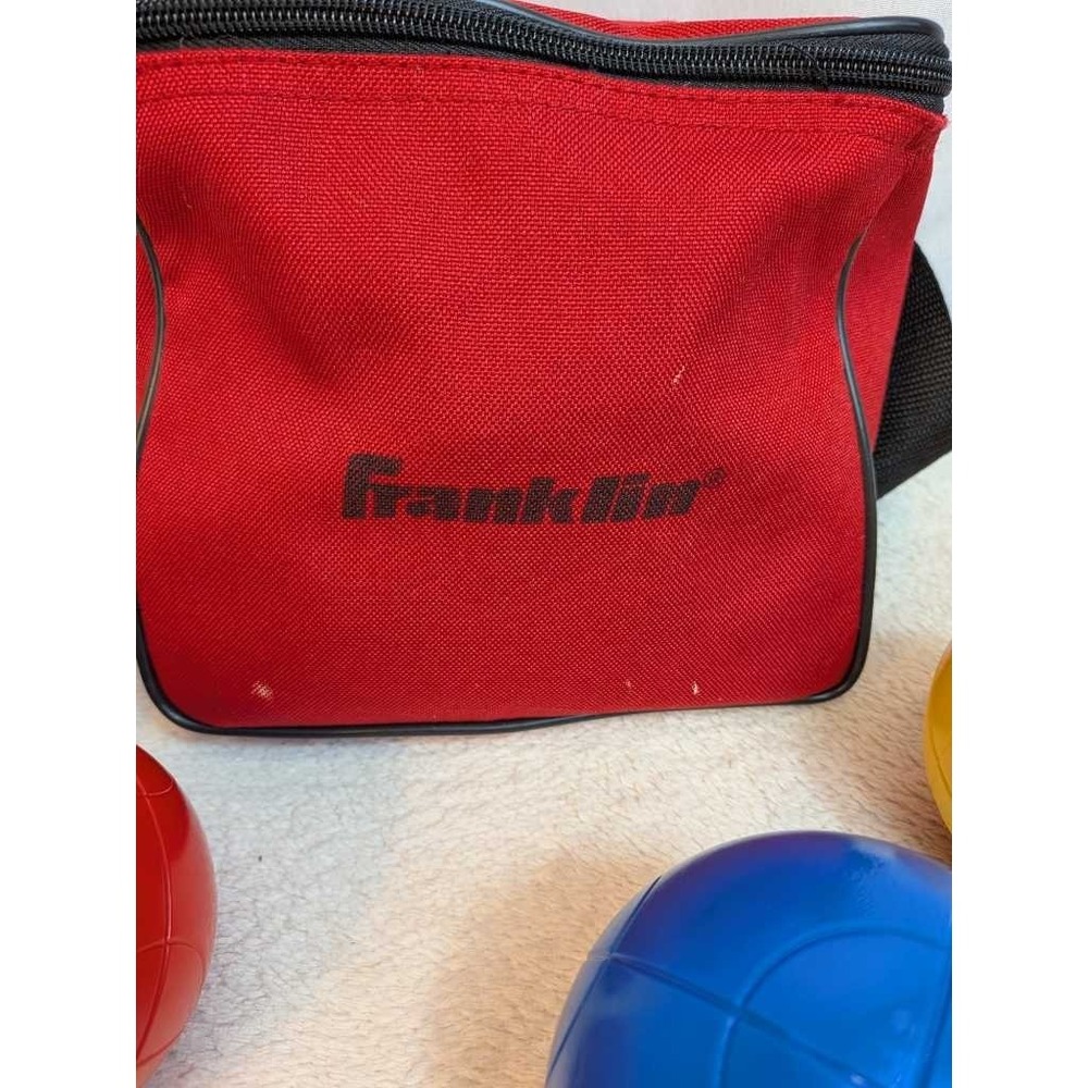 Franklin Bocce Ball Set Red Carry Bag 8 Balls + Pallino Included - Picture 4 of 14